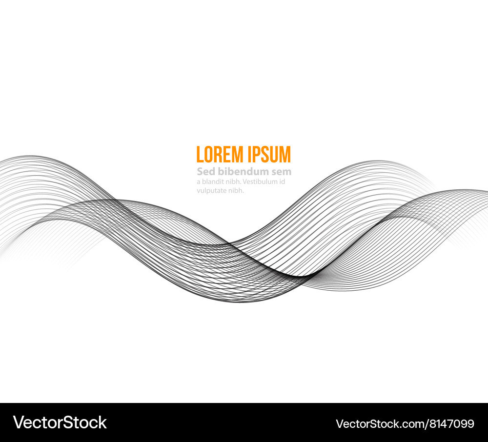 Abstract color wave design element vector image