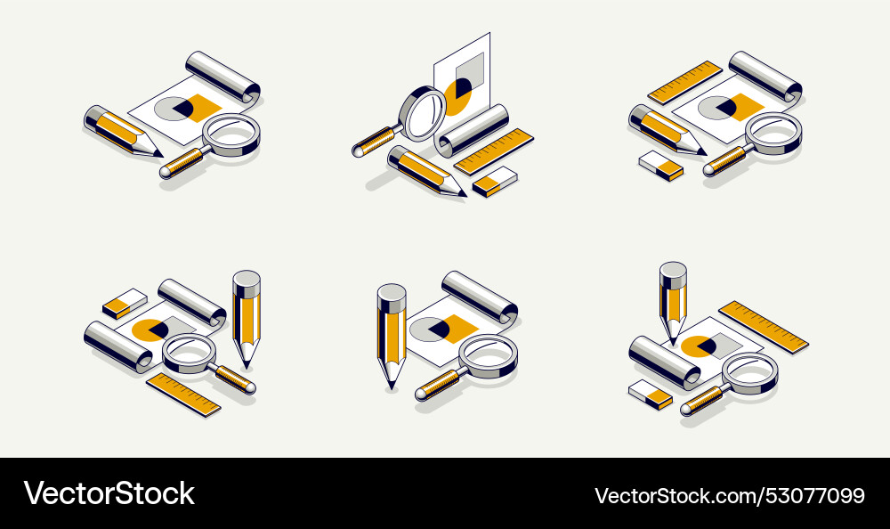Engineer education concept set engineering Engineer education concept set engineering vector image