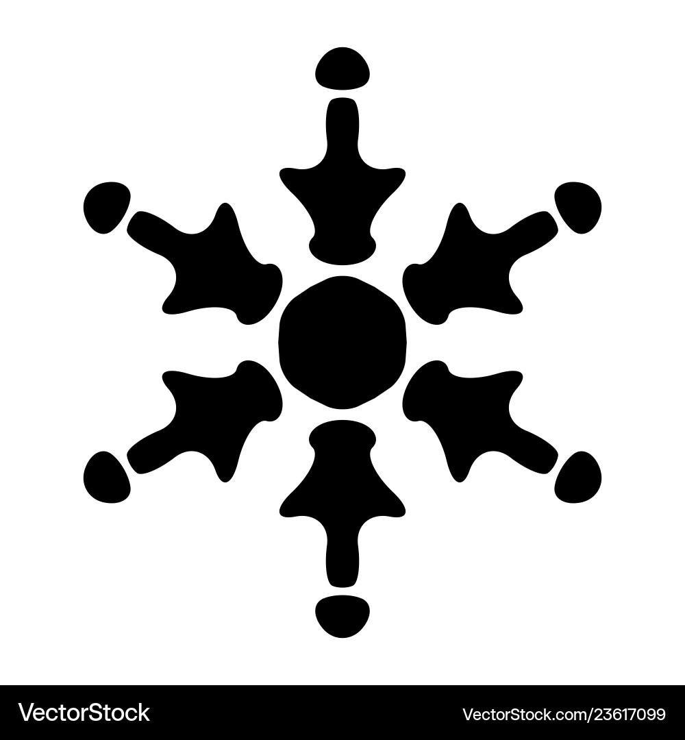 Isolated Snowflake Icon vector image