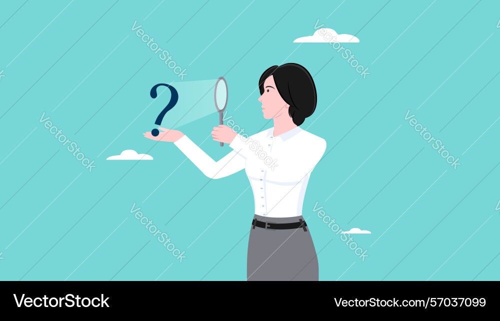 Problem analyze looking for the common thread Vector Image