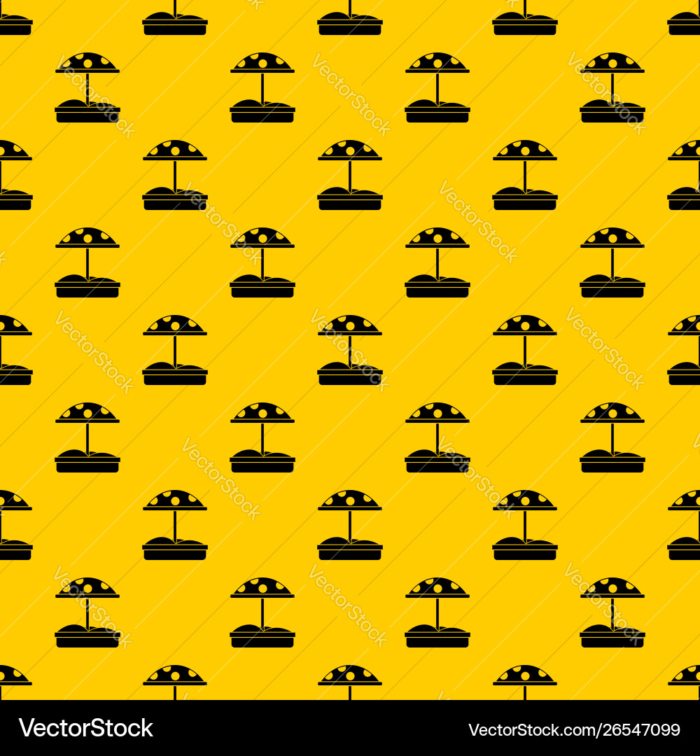 Sandbox with dotted umbrella pattern Sandbox with dotted umbrella pattern vector image