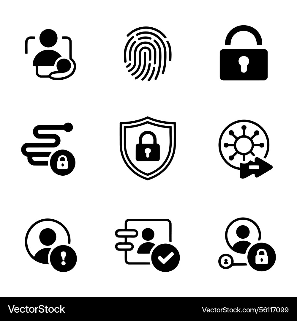 Security and authentication icon Security and authentication icon Vector Image