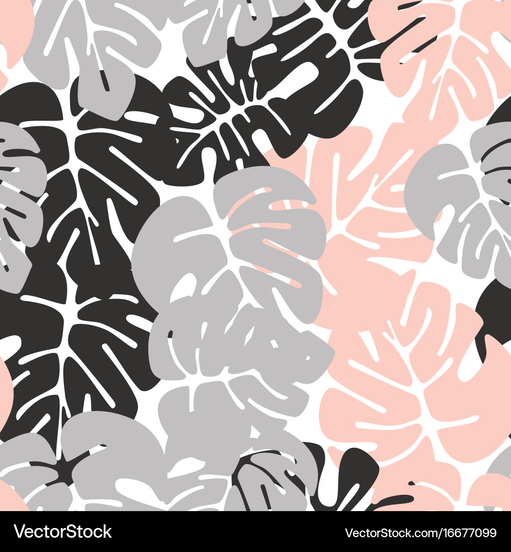 Summer seamless tropical pattern Royalty Free Vector Image