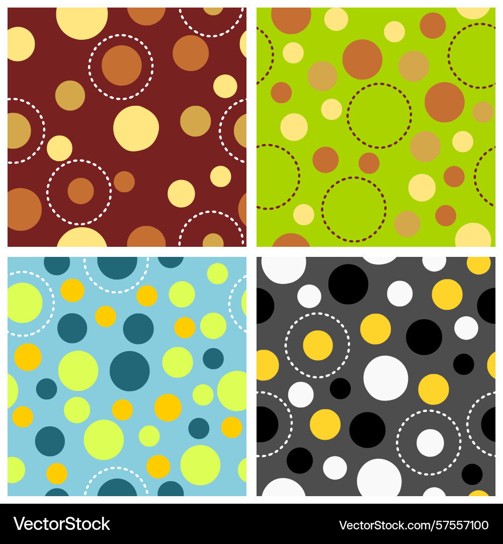 A collection of seamless patterns with abstract A collection of seamless patterns with abstract vector image