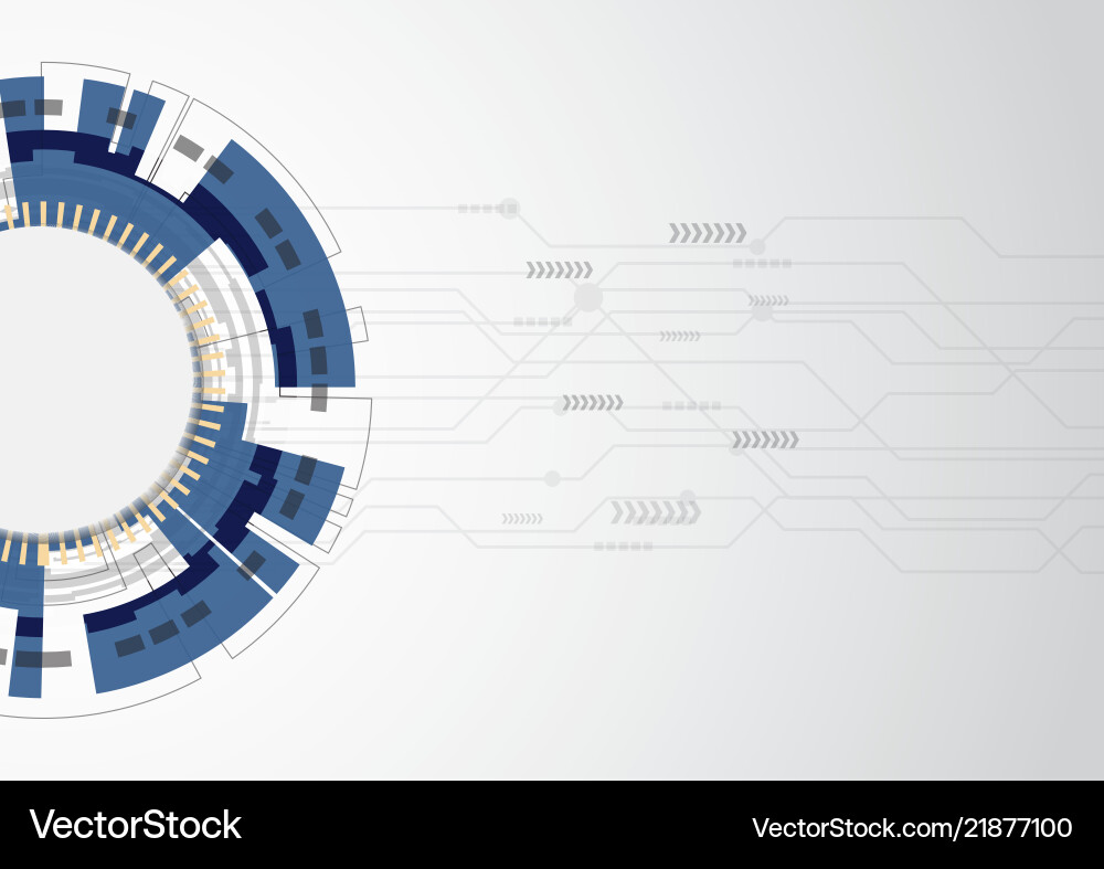 Abstract Technology Background - Dynamic Elements Vector Image