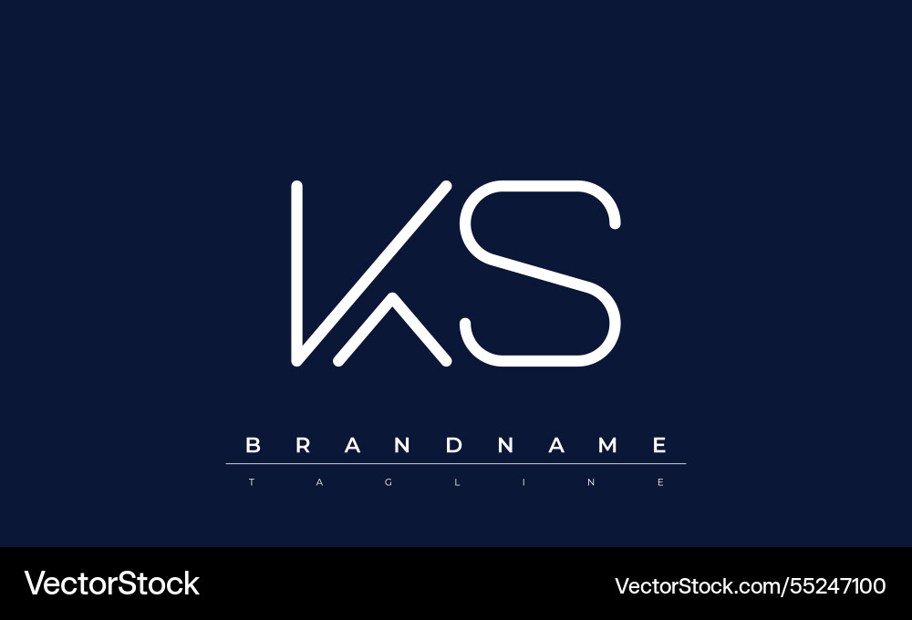 Creative ks letter initial logo image Royalty Free Vector