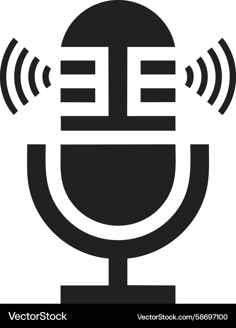 Microphone audio recording device sound capture Microphone audio recording device sound capture Vector Image