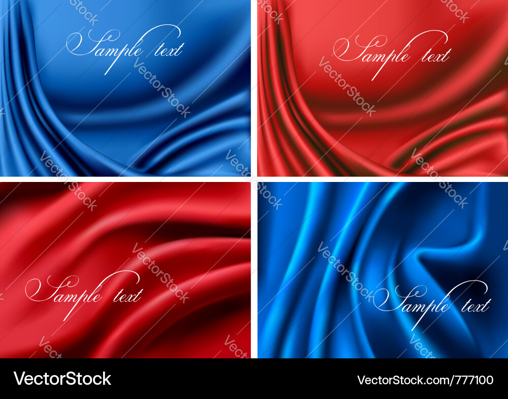 Silk Fabric Backgrounds Vector Image