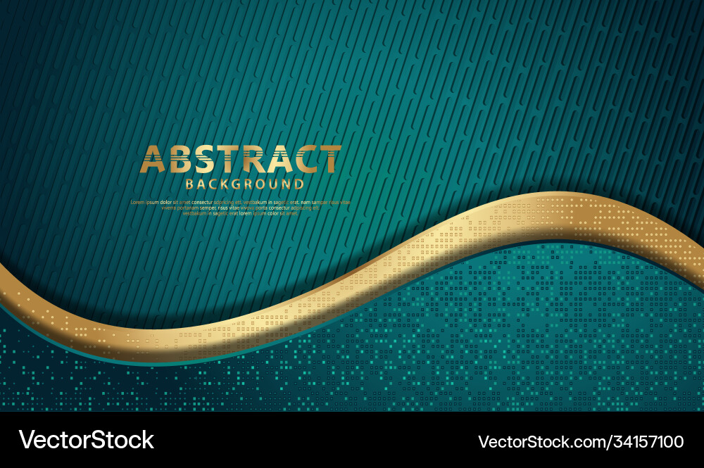 Wave abstract overlap layer on black stripes vector image