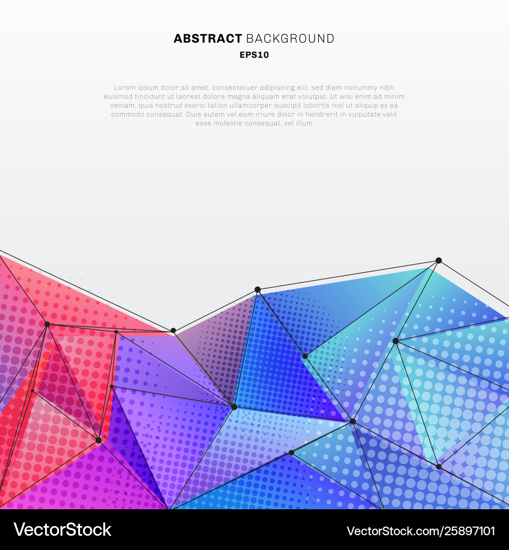 Abstract 3d low polygon shape colorful Abstract 3d low polygon shape colorful vector image