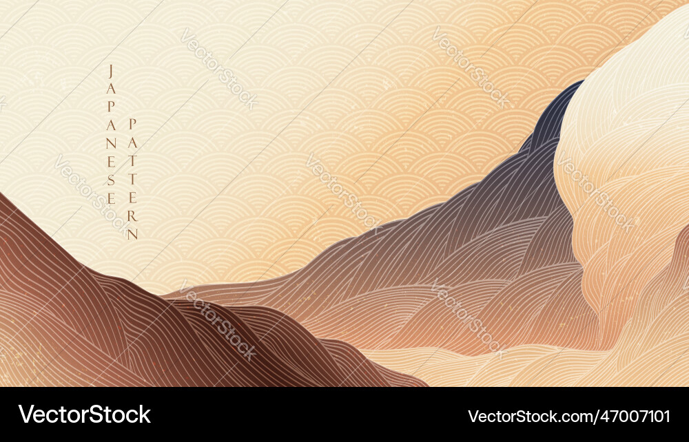 Abstract art template with curve pattern japanese Abstract art template with curve pattern japanese vector image