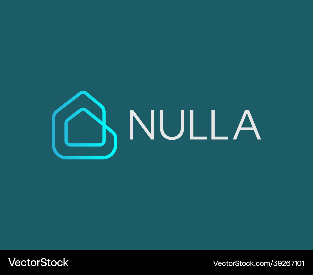 Abstract House Icon - Building Loop Vector Image