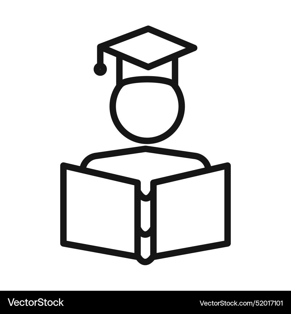 Engineering education icon black line art Vector Image