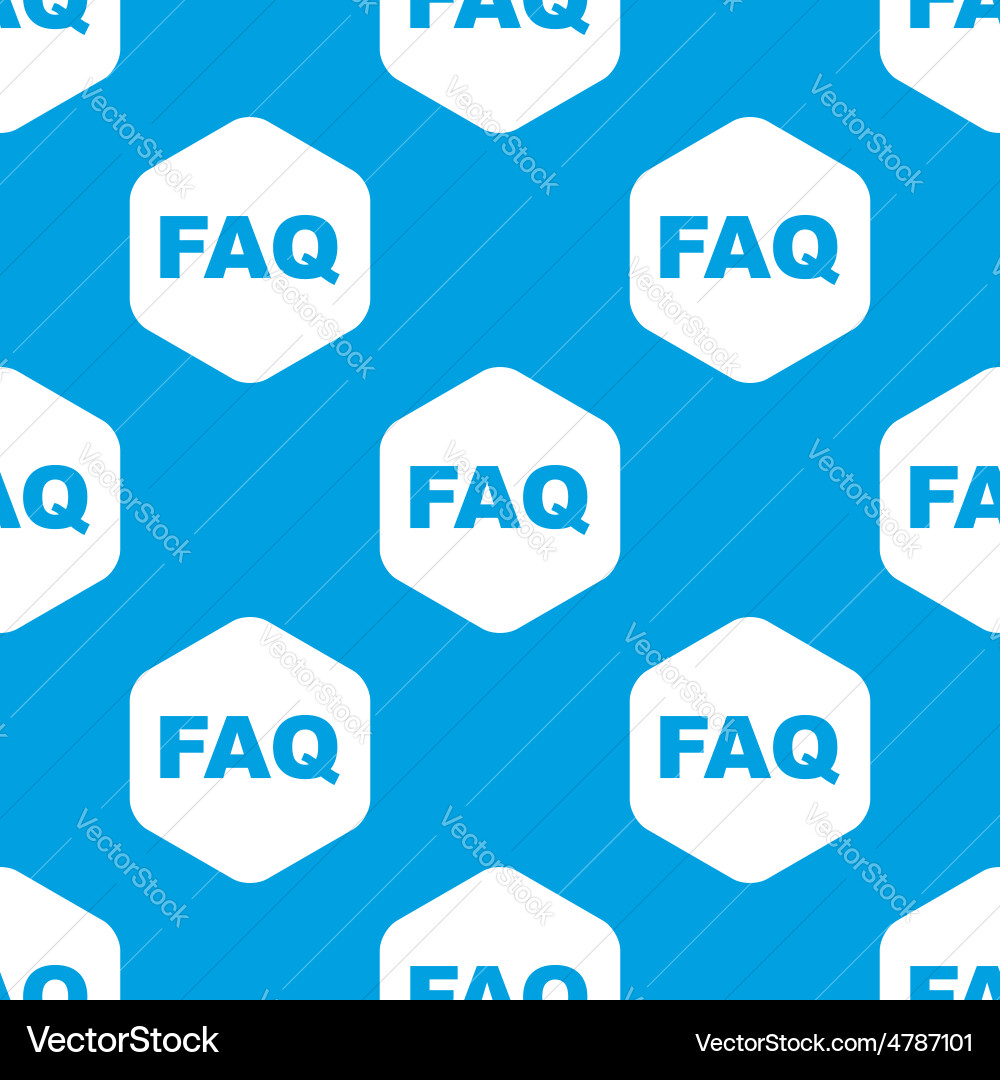 Faq hexagon pattern vector image