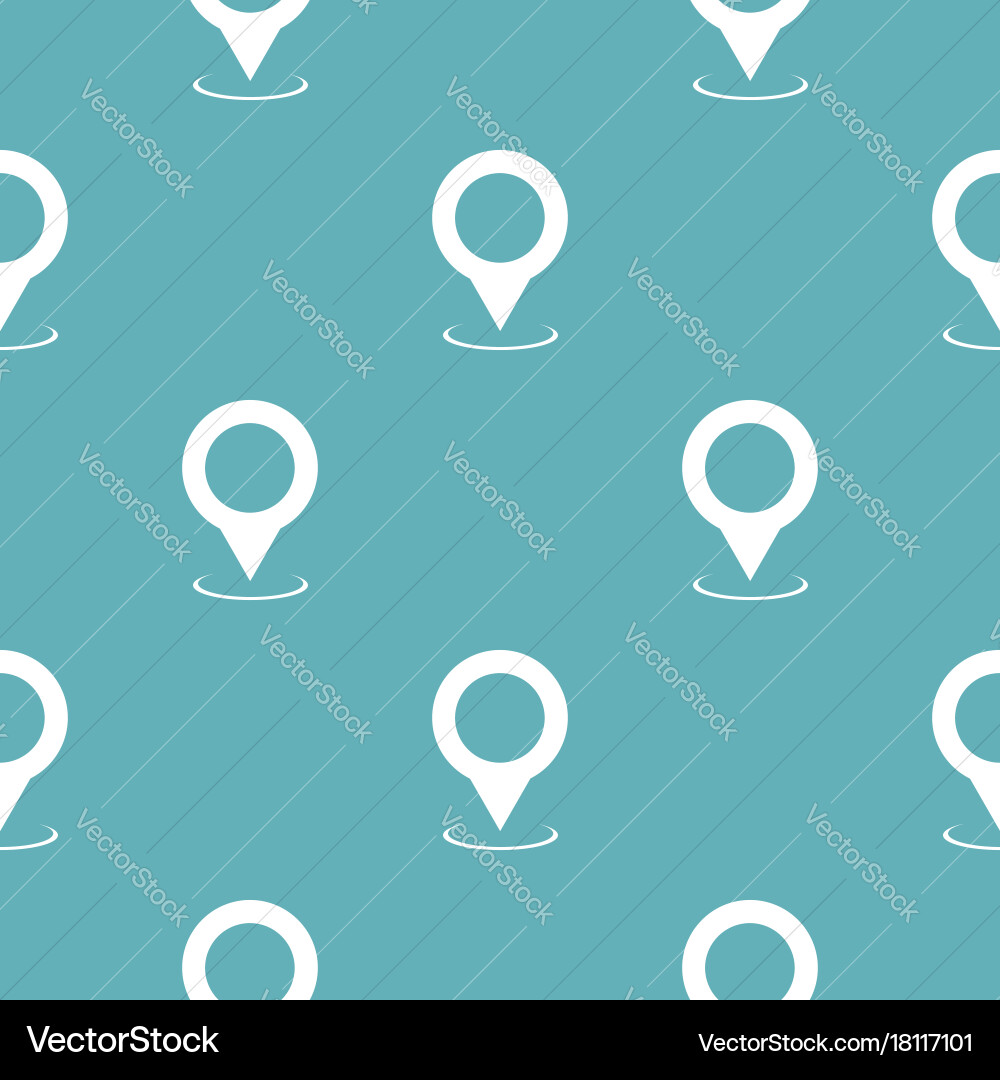 Map pointer pattern seamless blue vector image