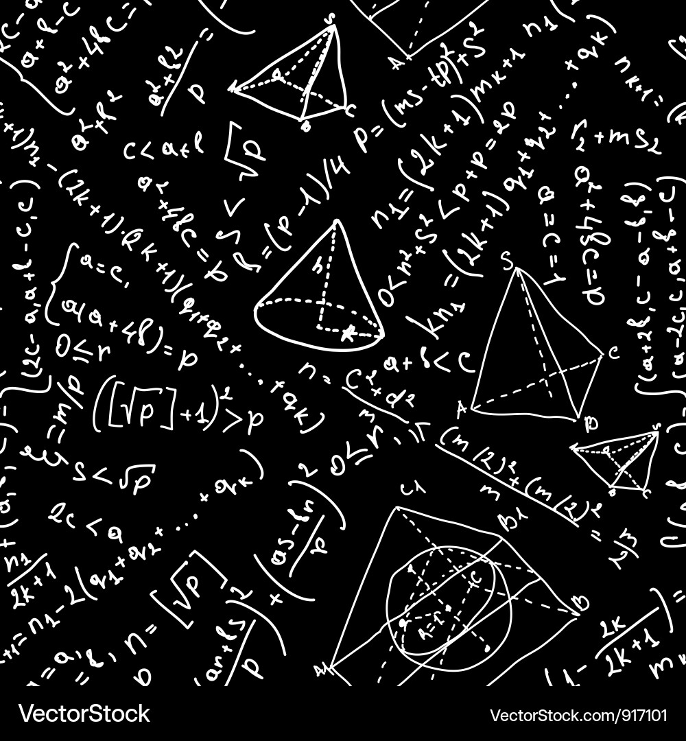 Math Formulas Seamless Pattern Vector Image
