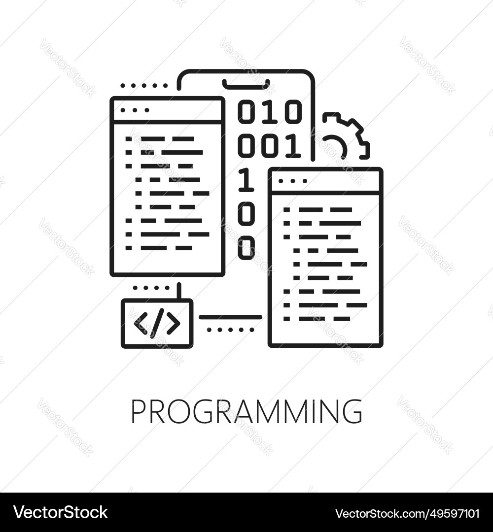 Programming App Development Icon Vector Image