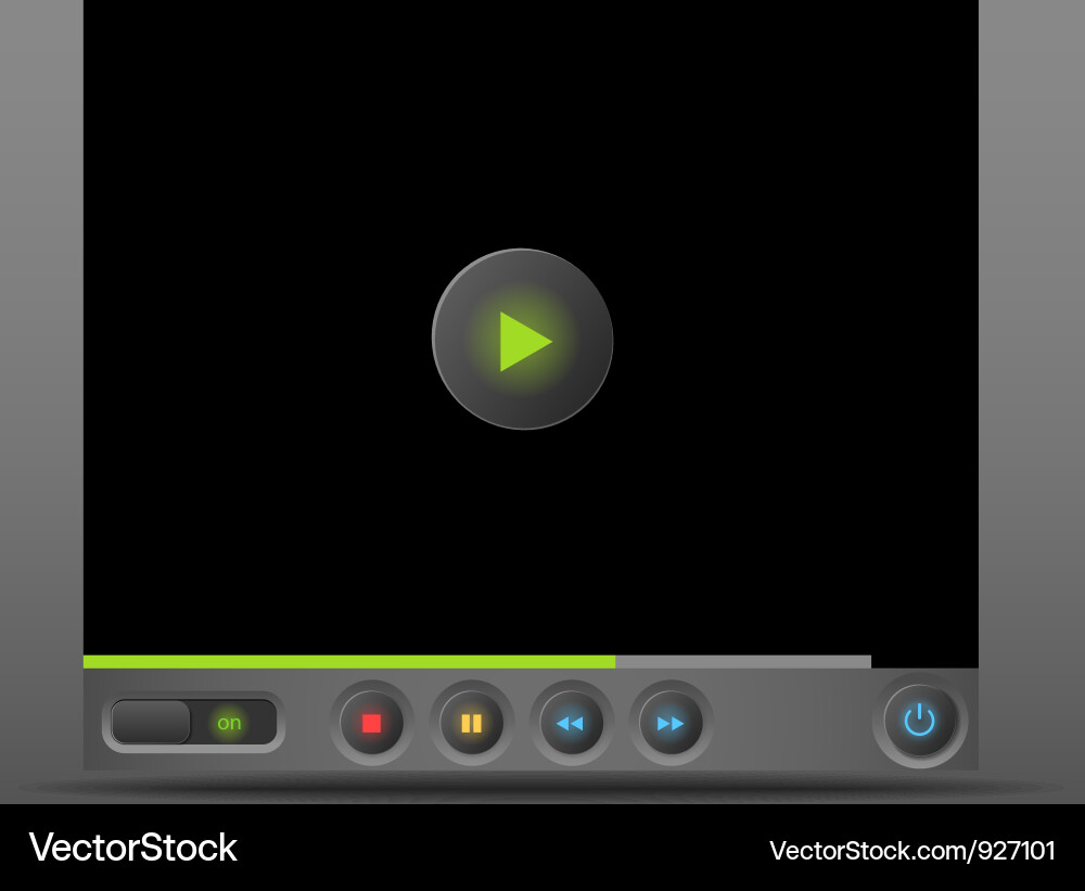 Web player template Vector Image