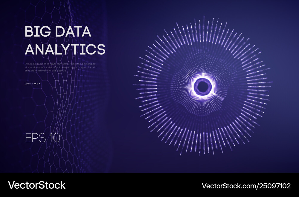 Big data visualization background 3d Big data visualization background 3d vector image