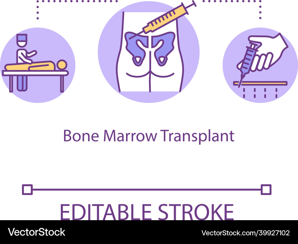 Bone marrow transplant concept icon cancer Bone marrow transplant concept icon cancer vector image