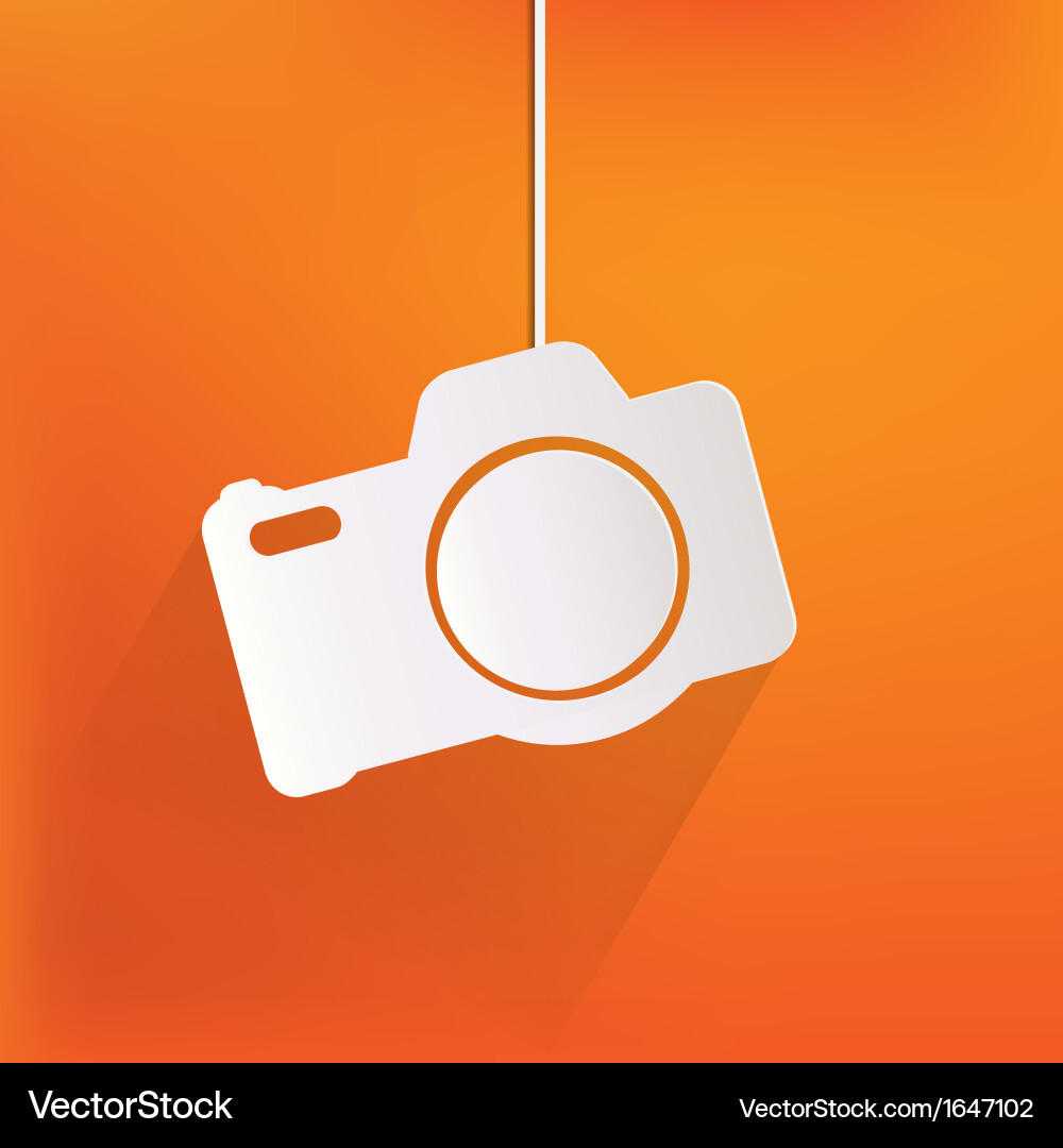 Camera Icon Flat Web vector image