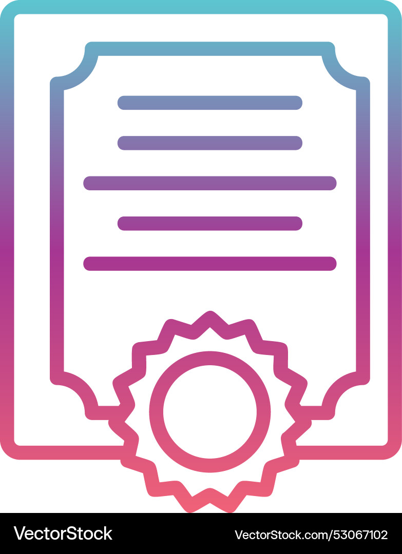 Certificate line gradient design Vector Image