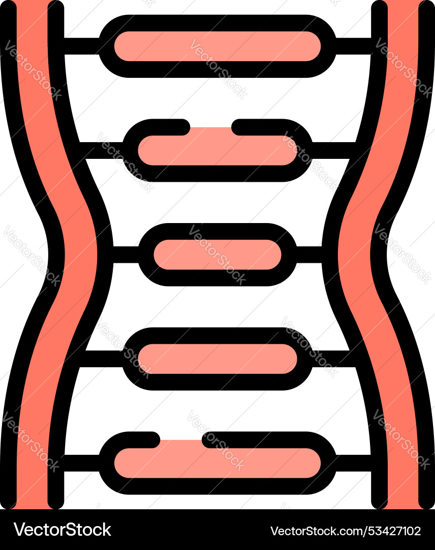 Dna structure connecting lines forming double Dna structure connecting lines forming double vector image