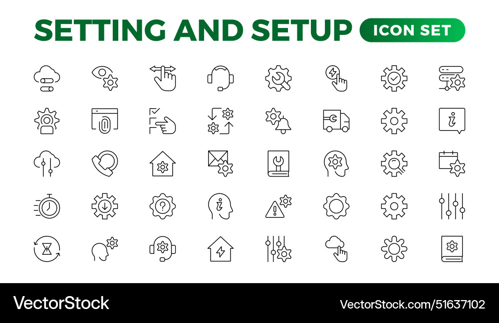 Feste Icon-Sammlung einstellen und einrichten Feste Icon-Sammlung einstellen und einrichten vektorbild