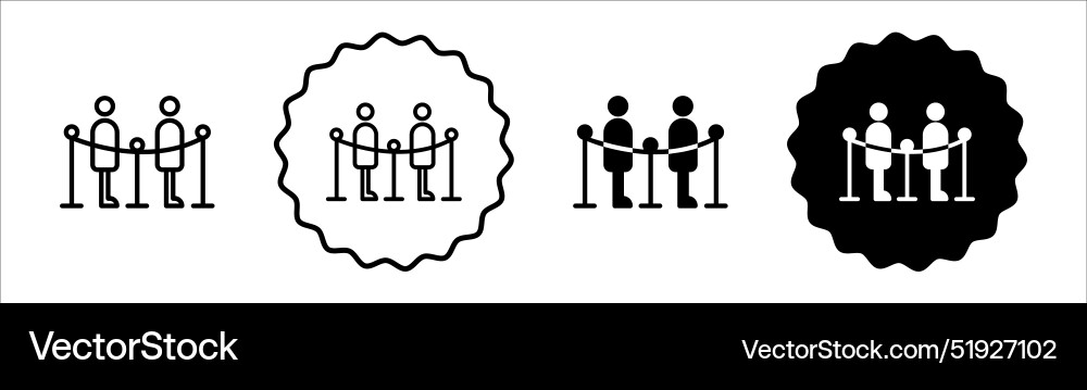 Queue icon symbol set collection simple vector image