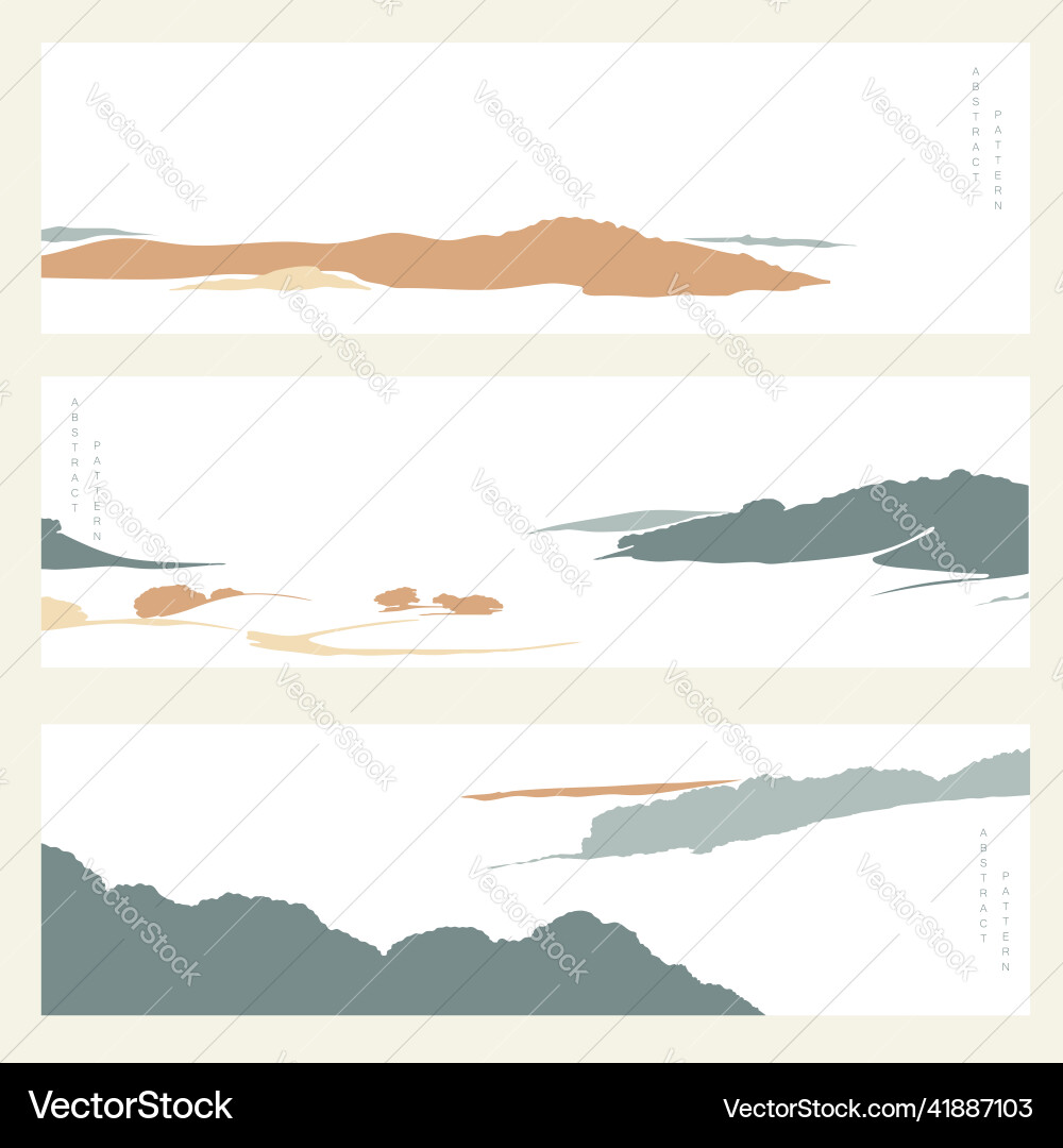 Abstract art template with curve pattern mountain Abstract art template with curve pattern mountain vector image