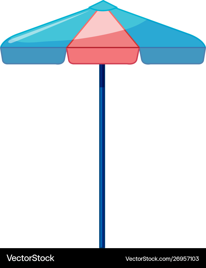 Beach umbrella on white background Vector Image
