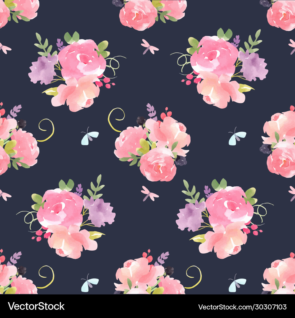 Beautiful floral summer seamless pattern Beautiful floral summer seamless pattern Vector Image