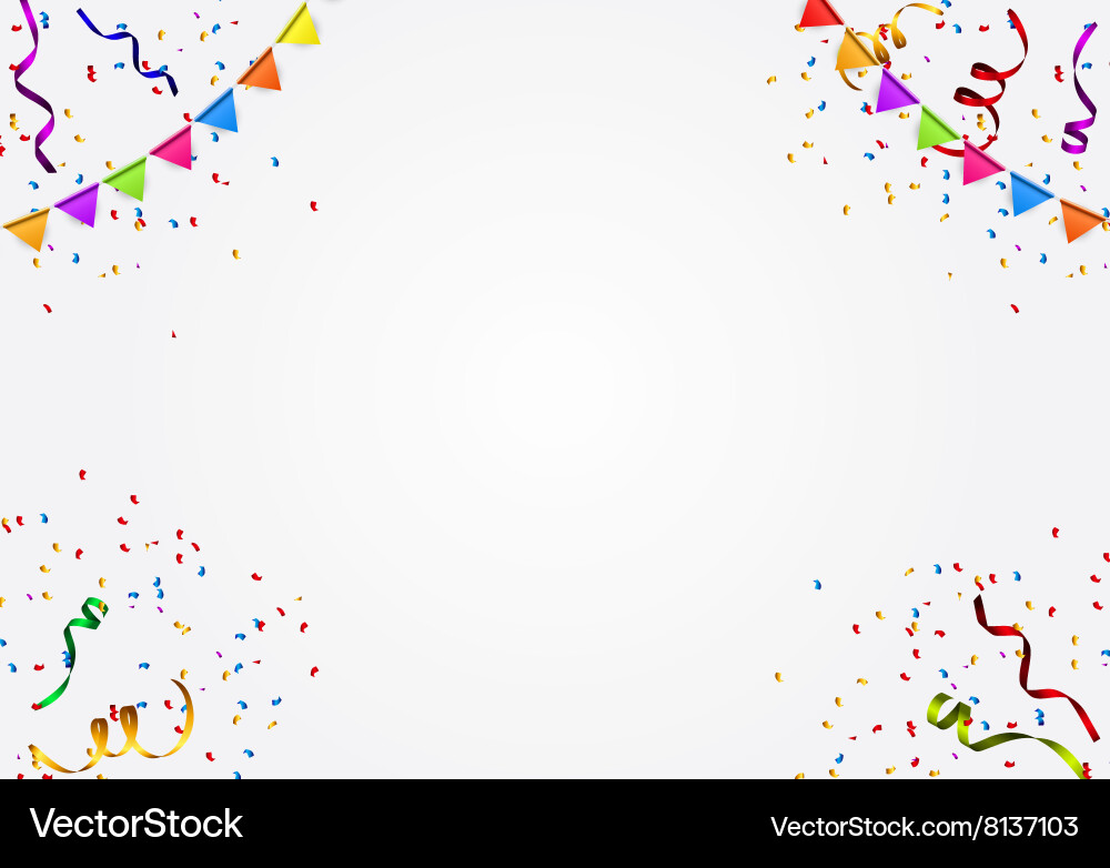 Colorful Party Flags Background vector image