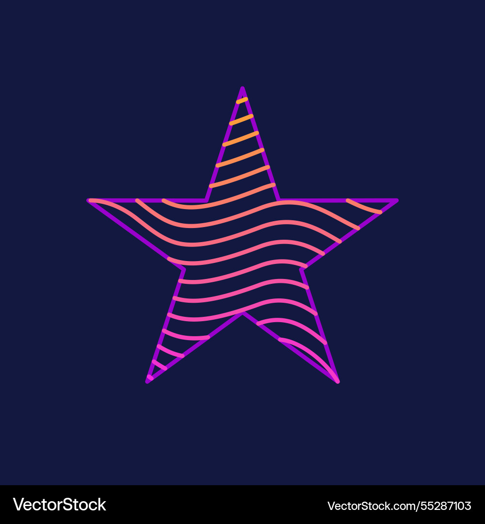 Design element with dynamic lines in flat vector image