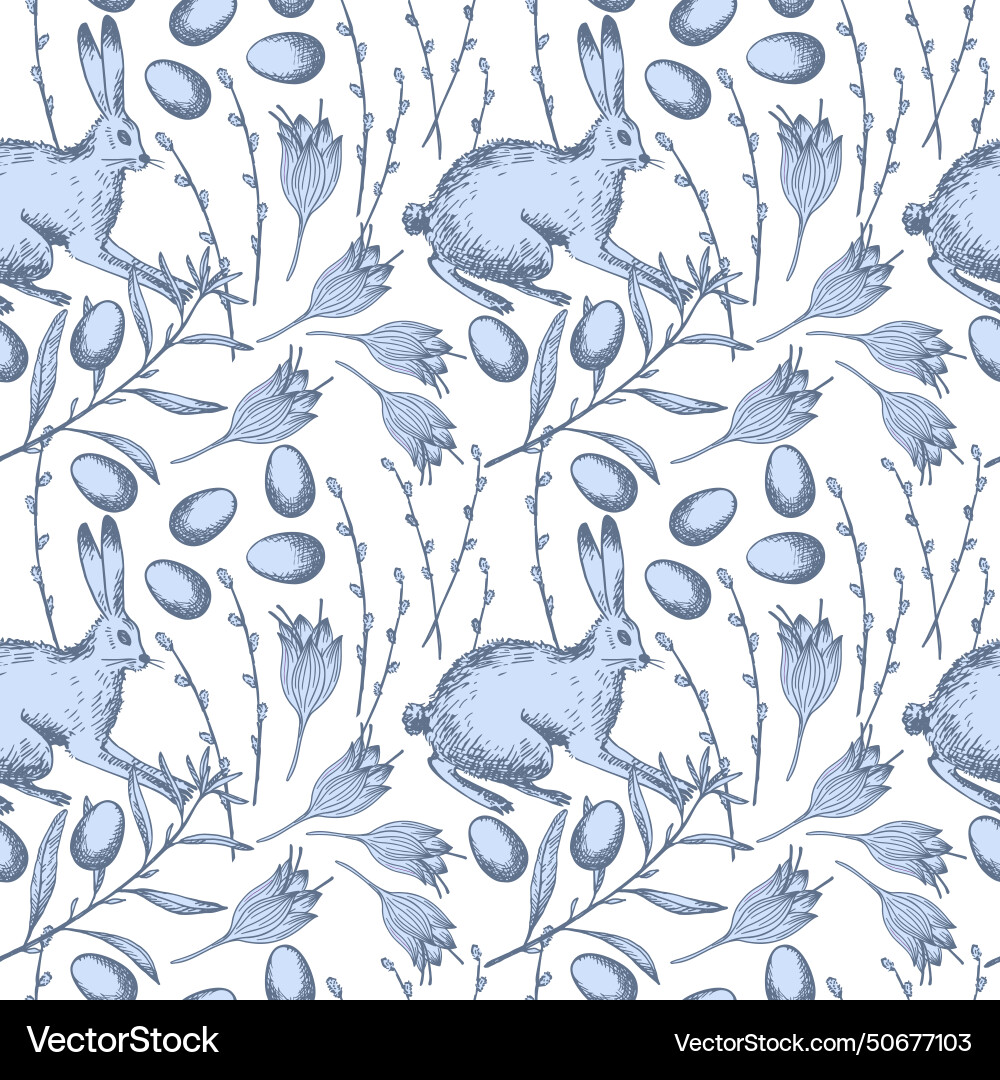 Easter seamless pattern repeating background Easter seamless pattern repeating background vector image