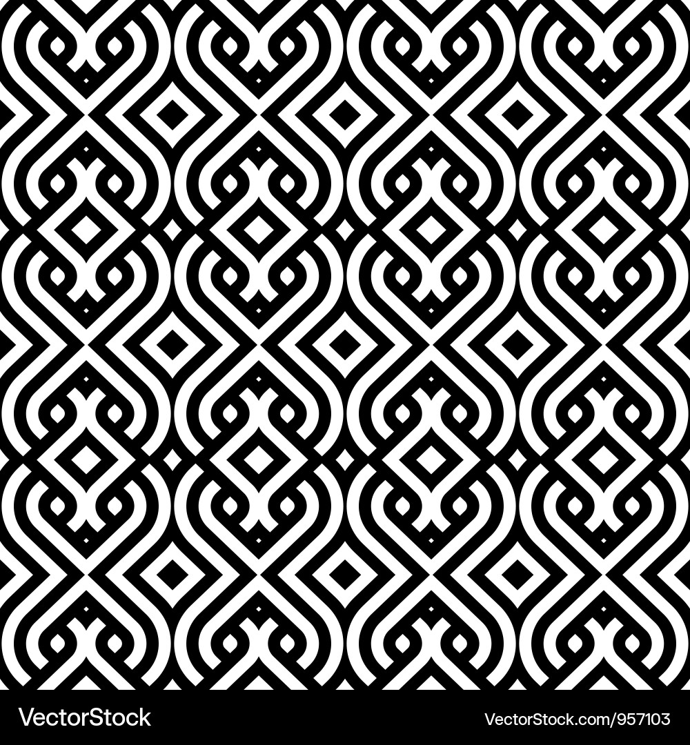 Geometric Black and White Pattern Royalty Free Vector Image