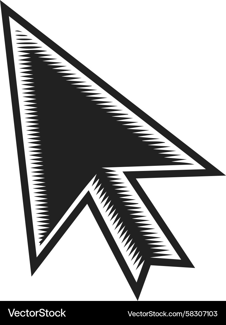 Interactive Pointer Arrow Vector Image