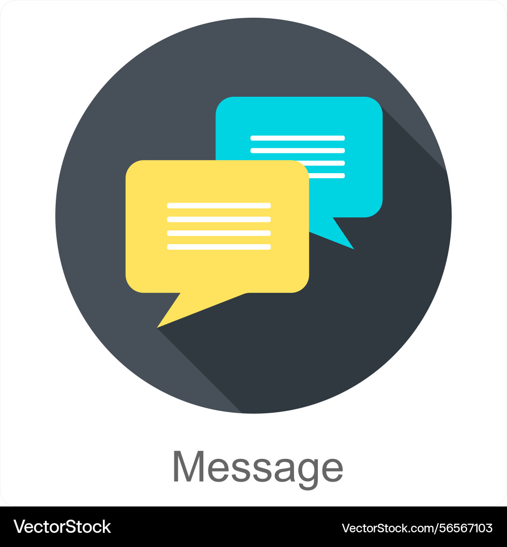 Message icon concept vector image