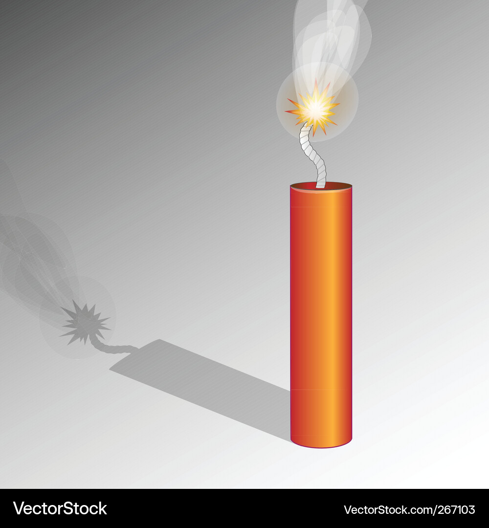 Red Dynamite Stick Vector Image