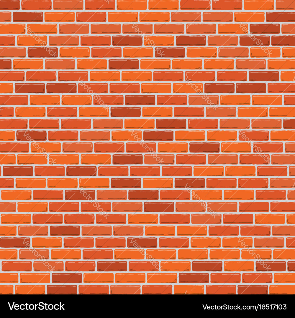 Rustic Red Brick Wall Vector Image