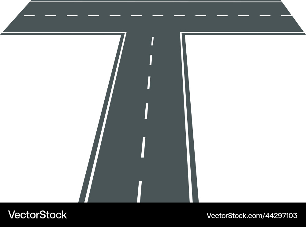 Street path way asphalt road crossing Street path way asphalt road crossing vector image