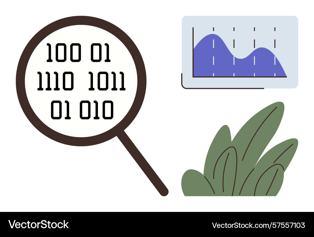 Vergrößern von Binärcode mit Daten Vergrößern von Binärcode mit Daten vektorbild