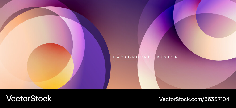 Abstract circles overlap creating vibrant Abstract circles overlap creating vibrant Vector Image