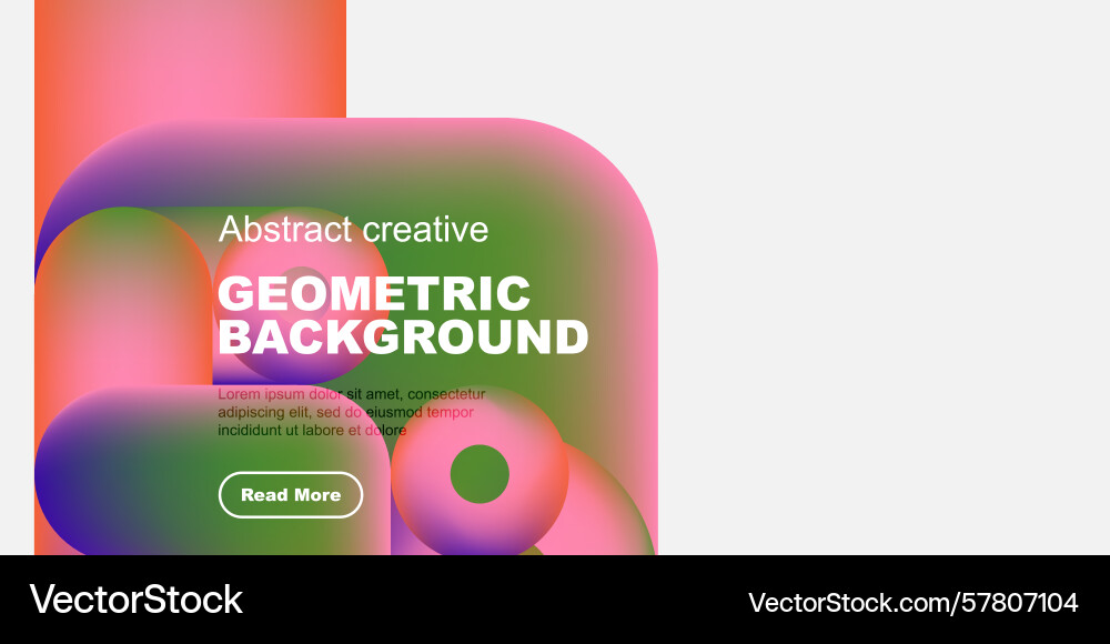 Abstract colorful shapes overlap white space text Vector Image