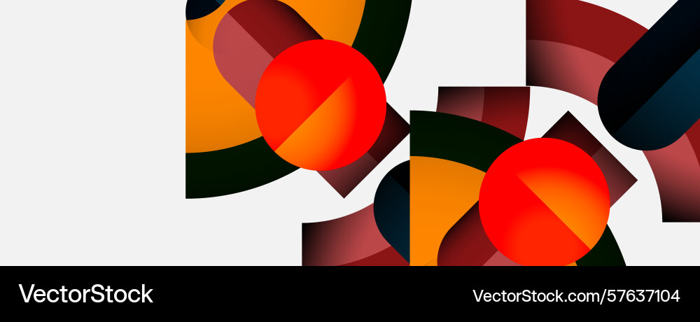 Abstract composition featuring overlapping Vector Image