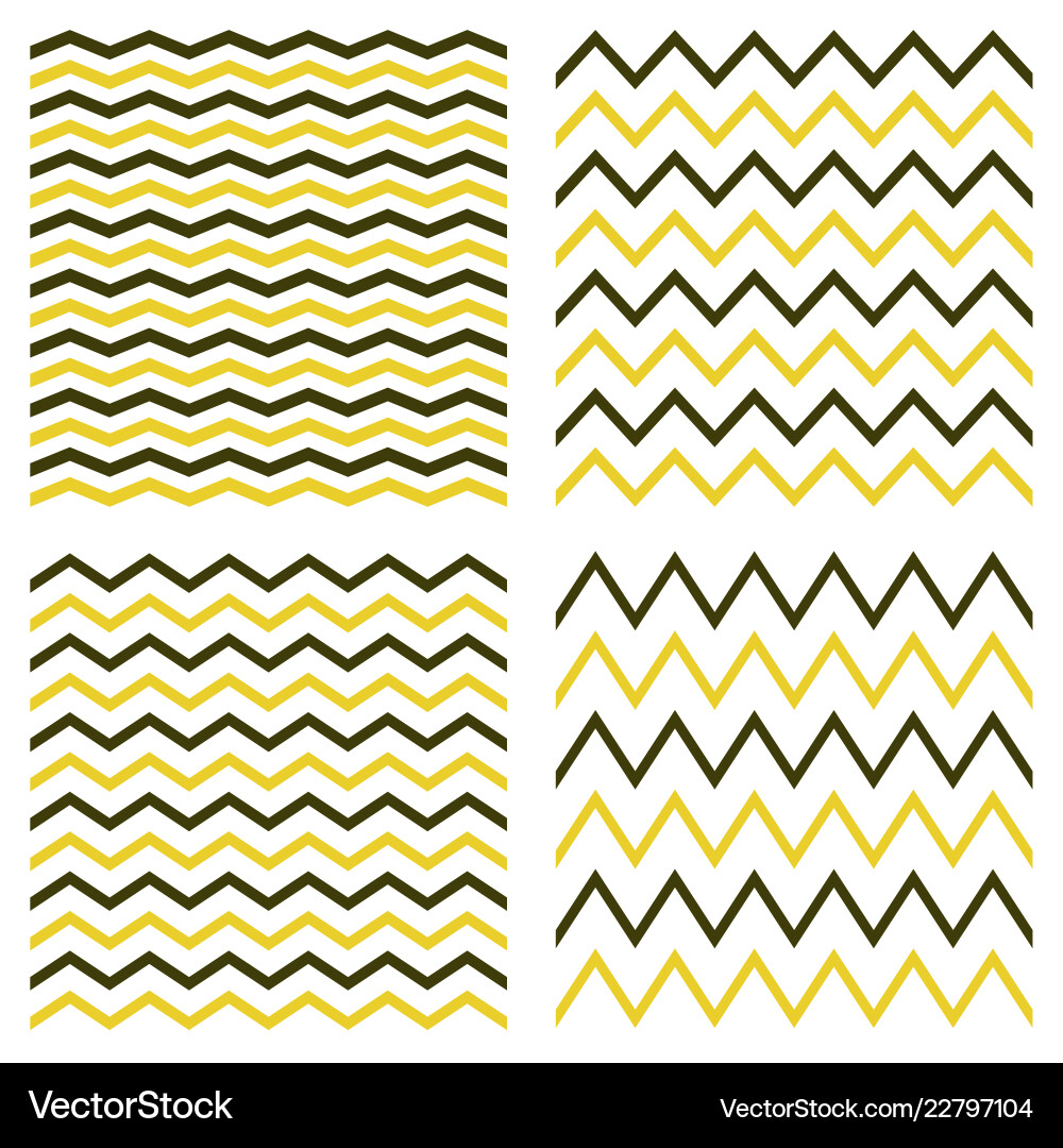Tile seamless pattern zig zag set vector image