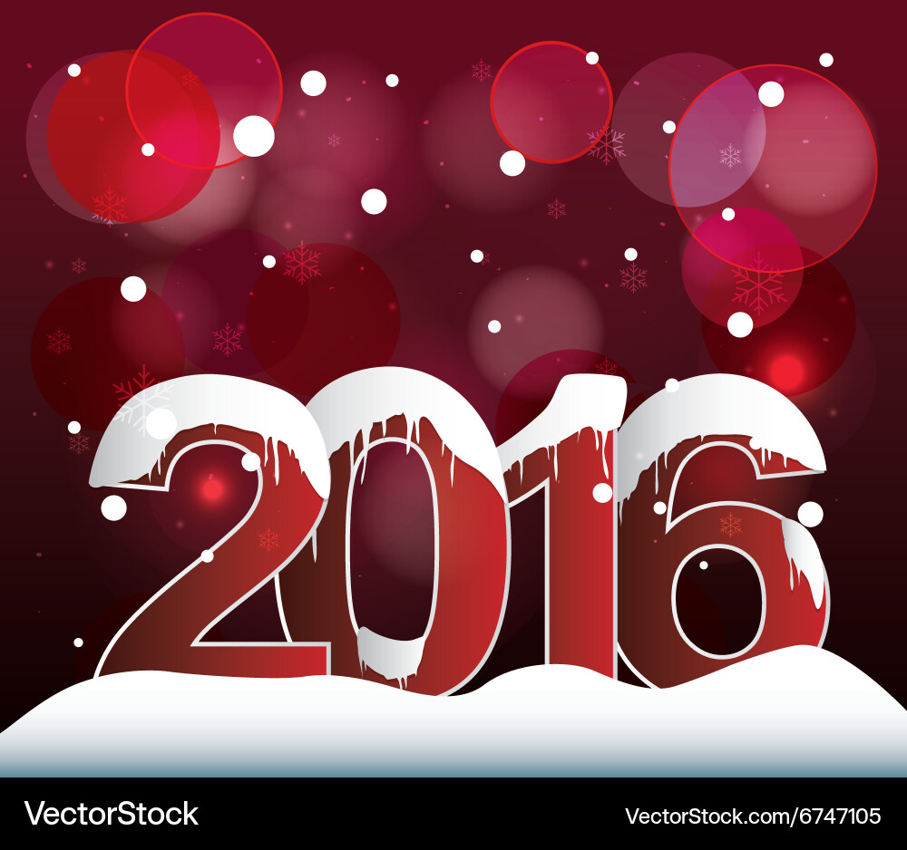 2016 lights bokeh background Vector Image