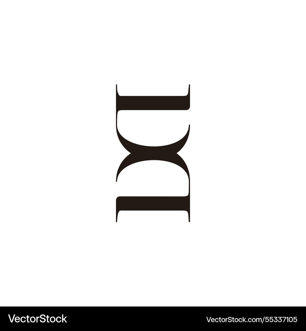 Abstract letters d8 simple linked logo vector image