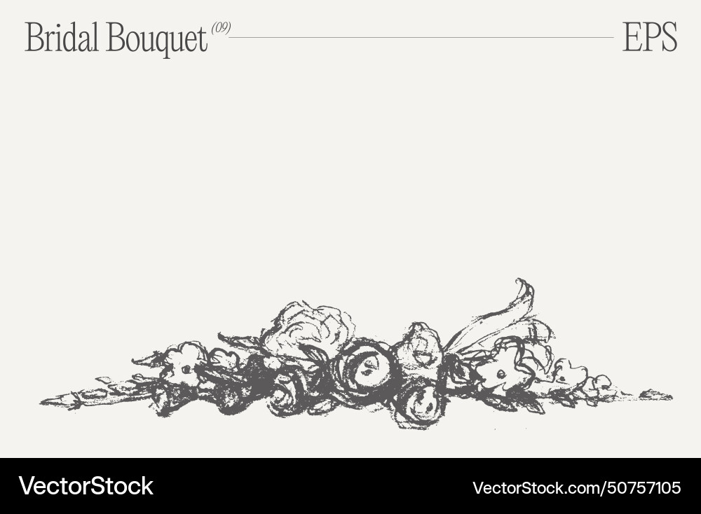Bridal bouquet floral composition Bridal bouquet floral composition vector image