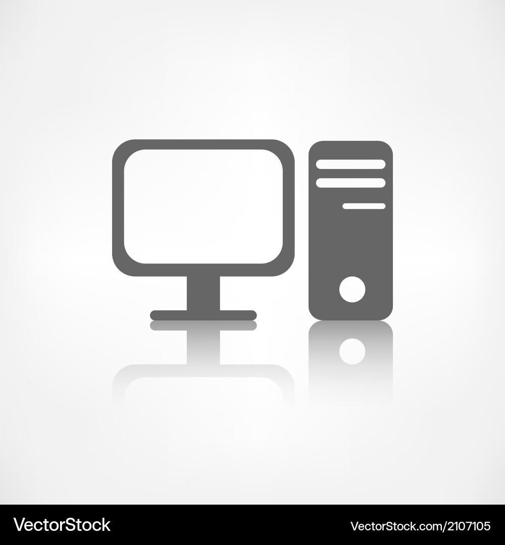 Computer web icon vector image